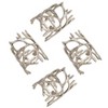 Saro Lifestyle Saro Lifestyle Metal Napkin Rings With Antlers (Set of 4), Silver, - 2 of 3