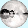 Men's Design By Humans Moonlight Nature Guitar II By Maryedenoa T-Shirt - 2 of 3