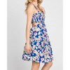 Women's Floral Smocked Back Cutout Mini Dress - ee:some - 2 of 4