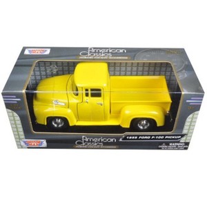 1955 Ford F-100 Pickup Truck Yellow 1/24 Diecast Model Car by Motormax - 1 of 3