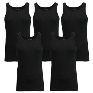 Galaxy By Harvic Men's Heavyweight Ribbed Tank Top-5 Pack - 1 of 4