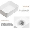 Hrinhom 15.8"W Bathroom Vanity Sink,Modern Ceramic Wash Basin Without Faucet - 3 of 4