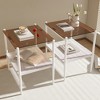 LOVMOR 2-Tier Tempered Glass End Table Set of 2, Rectangle Coffee Tabletop with MDF Layer, Modern Side Table for Living Room - 4 of 4