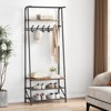 Coucheta Coat Rack Shoe Bench,4-In-1 Hall Tree with Coat Rack, Shoe Storage & Industrial Steel Frame, Wood Look, Multiple Sizes & Colors for Entryway - 4 of 4