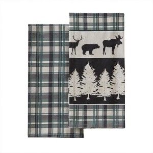 SKL Home By Saturday Knight Ltd Grand Teton Dish Towel - 2-Pack - 18X28", Green - 1 of 4