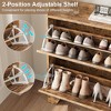 Shoe Cabinet with 2 Flip Drawers, Freestanding Shoe Cabinet Organizer with Metal Legs for Entryway Narrow Shoe Rack Cabinet - 4 of 4
