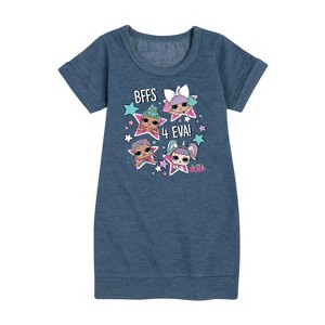 - LOL Surprise! - BFFS 4 EVA Graphic Short Sleeve Fleece Dress - 1 of 4
