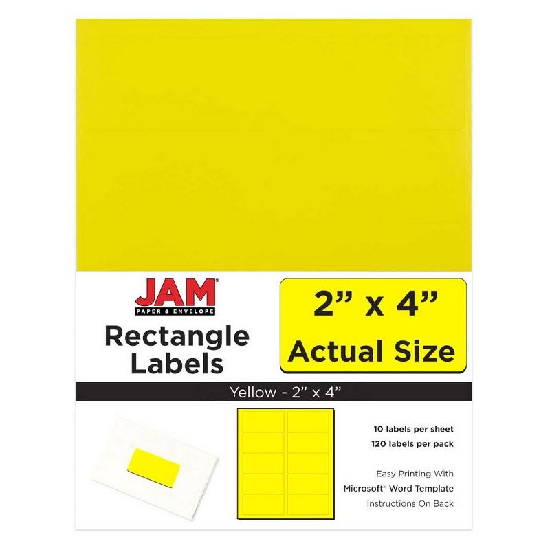 JAM Paper Mailing Labels 2" x 4" 120ct, 1 of 6