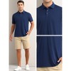 INSPIRE CHIC Men's Short Sleeve Lightweight Regular Fit Casual Business Work Solid Polo Shirts - 4 of 4