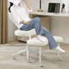 RISOKEYS Ergonomic Desk Chair with Wheels,Height Adjustable Meditation Kneeling Chair w/ 360° Swivel Footstool & Backrest for Home Office - 2 of 4