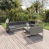 vidaXL Patio Lounge Set Outdoor Sectional Sofa Set Table Poly Rattan Gray - 2 of 4