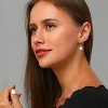 Gold Huggie Small Hoop Earrings with Charm Personalized /Star/Cross/Lock/Key 18k Gold Plated Crystal Drop Dangle Earrings for Women - 2 of 4