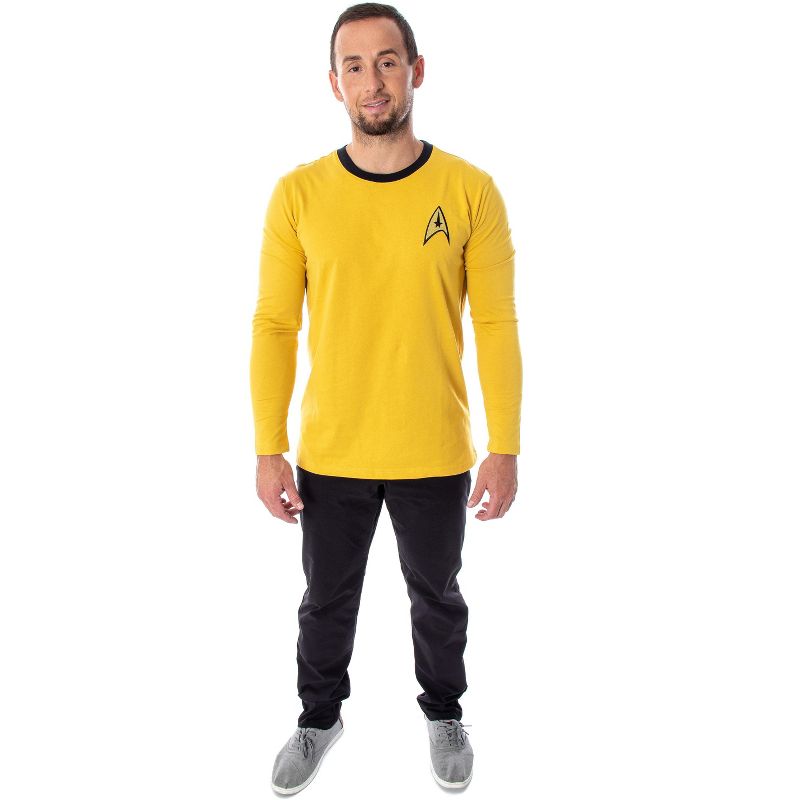 Star Trek The Original Series Men's Costume Long Sleeve Shirt - Kirk, Spock, 4 of 5