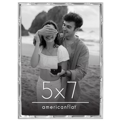 Americanflat Picture Frame with Bamboo-Style Molding and Shatter-Resistant Glass - Gallery Style Frames for Tabletop or Wall Display