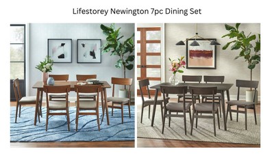Newington Walnut and Mocha Mid-Century 7-Piece Dining Set