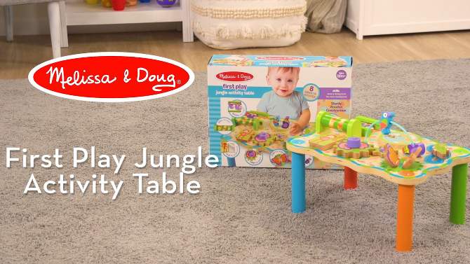 Melissa & Doug First Play Childrens Jungle Wooden Activity Table for Toddlers, 2 of 13, play video