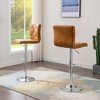 VECELO Set of 2 PU Leather Adjustable Bar Stools, Swivel Counter Chairs with Back - image 2 of 4