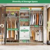 Besiost 96-In Closet Organizer with Wood Drawers, Closet System with Hanging Rods and Storage Shelves - 3 of 4