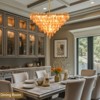 CityFurn 20-Light Modern Tiered Chandelier with Smoked Glass - 4 of 4