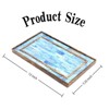 SEVOBAL Serving Platters Striped Wooden Large Rustic, Mango Wood Platters for Cakes, Appetizers, Desserts and Others, Blue, 12"*7.25"*0.8" - 3 of 4