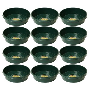 Little Giant 3 Gallon Durable and Versatile Plastic Flat Farm Livestock and Pet Ranch Home Feed and Water Utility Pan, Green (12 Pack) - 1 of 4