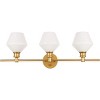 Elegant Lighting Gene 3 light Brass and Frosted white glass Wall sconce - 3 of 4