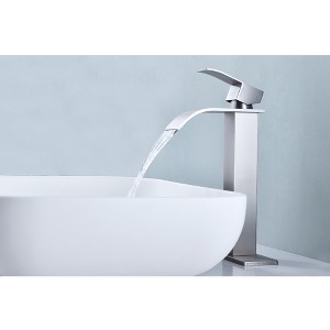 Vynxaria Waterfall Spout Single Handle Bathroom Sink Faucet - 1 of 4