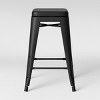 Set Of 2 Carlisle Backless Swivel Counter Height Barstool Matte