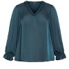 Women's Plus Size Maia Top - teal | CITY CHIC - 4 of 4