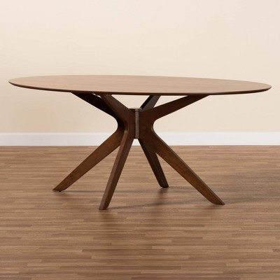 Monte Mid-Century Walnut Oval Dining Table for Six