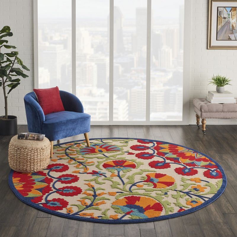 Nourison Aloha Transitional Floral Outdoor Rug, 3 of 17