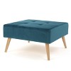 Vynxaria Versatile Square Ottoman ¨C Stylish Seating & End Table in One - 2 of 4