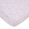 Disney The Little Mermaid Pink, Aqua, and Coral Ariel Cute by Nature 4 Piece Nursery Crib Bedding Set - 3 of 4