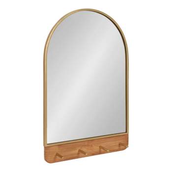 Kate and Laurel Schuyler Arch Wall Mirror with Hooks
