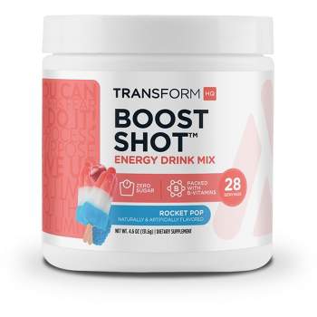TransformHQ Boost Shot Energy Drink Mix - Rocket Pop,  28 Servings