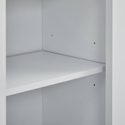 Festivo 37" White Wood Barn Door Buffet Bar Cabinet with Marble Pattern Top