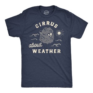 Mens Cirrus About Weather T Shirt Funny Ground Hogs Day Cloudy Shadow Joke Tee For Guys - Crazy Dog Men's T Shirt - 1 of 4