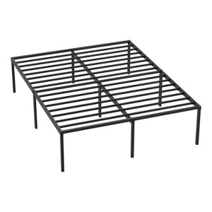 24/7 Shop At Home Landdream Metal Frame Platform Bed with Steel Slats Black - 1 of 4