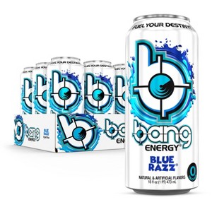 Bang Energy Blue Razz, Sugar-free Energy Drink - 16 Fl Oz Can (Pack of 12) - 1 of 4