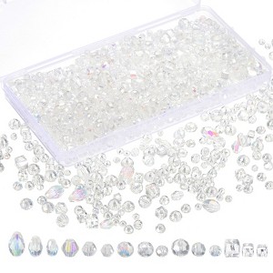 Unique Bargains Craft Embellishments Glass Assorted Beads with Container Box - 1 of 4
