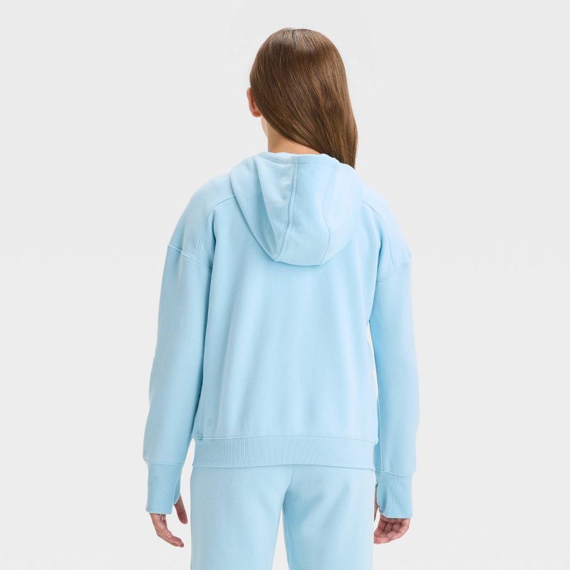 Girls' Fleece Full Zip Hooded Sweatshirt - All In Motion™, 2 of 7
