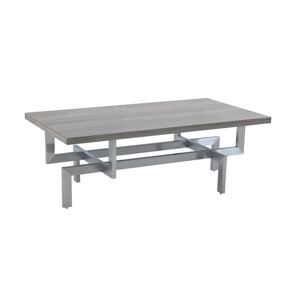 Photos - Coffee Table Illusion Wood  Gray - Armen Living