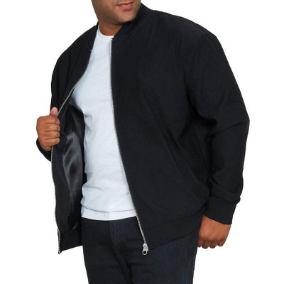 MVP Collections Men's Big and Tall Bomber Jacket - Black - 2XL