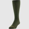 Goldtoe Signature Collection Men's Recycled Blend Rib Crew Socks 3pk - Black/Charcoal Gray/Olive Green 6-12.5 - 3 of 4