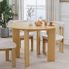 SpassWay 30"H Round Wood Dining Table Kitchen Table Conference Table with 4 Legs - 2 of 4