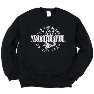 Simply Sage Market Women's Graphic Sweatshirt It's The Most Wonderful Time Tree - 1 of 3