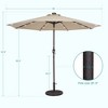 Sonkuki 9ft LED Round Outdoor Patio Market Umbrella w/Aluminum Pole and 8 Sturdy Ribs - 3 of 4