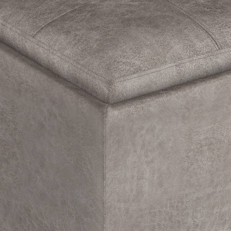 17" Townsend Cube Storage Ottoman with Tray - WyndenHall, 5 of 14