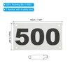 Unique Bargains Waterproof Reusable Tearproof Running Bib Numbers White 7 x 4 Inch 500 Pcs - 2 of 4