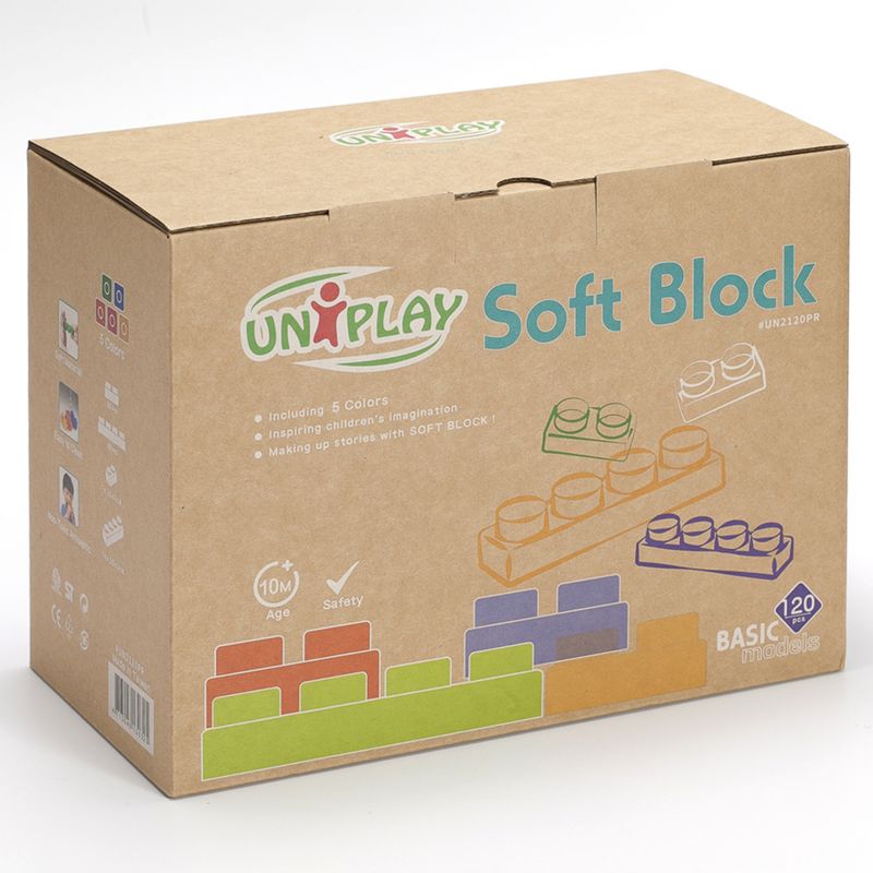 UNiPLAY Basic Soft Building Blocks — Cognitive Development, Interactive Sensory Toy for Ages 3 Months and Up, 6 of 9